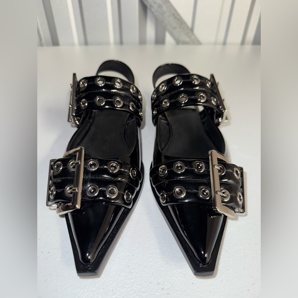 Jeffery Campbell Debb Slingback Flats Size 7 - Picture 3 of 11